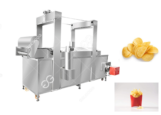 China Electric &amp; Gas Automatic Fryer Machine Potato French Fries Frying Machine supplier